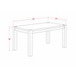Pemberly Row 5-Piece Wooden Dining Set with Walnut Finish and Gray Upholstery