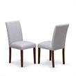 Pemberly Row 5-Piece Wooden Dining Set with Walnut Finish and Gray Upholstery