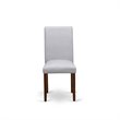 Pemberly Row 5-Piece Wooden Dining Set with Walnut Finish and Gray Upholstery