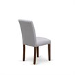 Pemberly Row 5-Piece Wooden Dining Set with Walnut Finish and Gray Upholstery