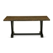 Pemberly Row 7-Pc Modern Wood Table Set in Distressed Jacobean Finish