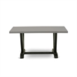 Pemberly Row 5-Pc Wood Dining Table Set in Cement Finish