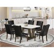 Pemberly Row 7-Piece Kitchen Dining Set with Black & Brown Finish