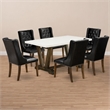 Pemberly Row 7-Piece Kitchen Dining Set with Black & Brown Finish