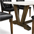 Pemberly Row 7-Piece Kitchen Dining Set with Black & Brown Finish