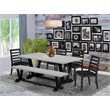Pemberly Row 6-Piece Dining Set with Cement Finish Table and Bench