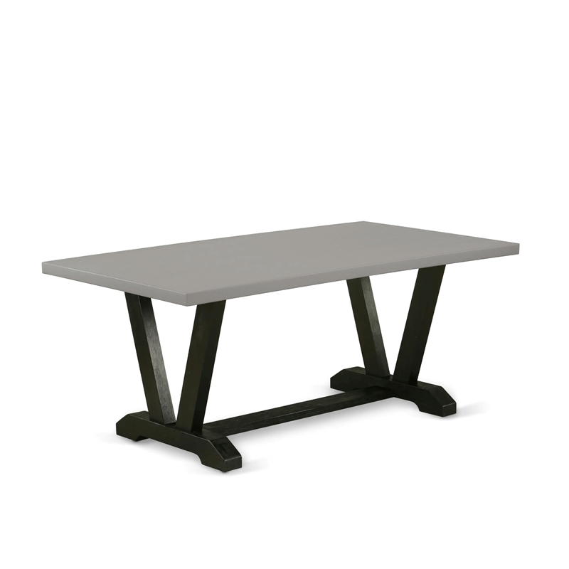 Pemberly Row 6-Piece Dining Set with Cement Table and Bench