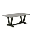 Pemberly Row 6-Piece Dining Set with Cement Table and Bench