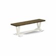 Pemberly Row 6-Piece Dining Room Set with Bench in Linen White