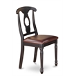 Pemberly Row 3-Piece Round Dining Set with 2 Chairs Wood Black Finish