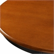 Pemberly Row 3-Piece Round Dining Set with 2 Chairs Wood Black Finish