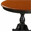 Pemberly Row 3-Piece Round Dining Set with 2 Chairs Wood Black Finish
