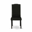 Pemberly Row Round Table and 2 PU Leather Chairs in Black Finish
