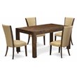 Pemberly Row 5-Piece Dining Set with Distressed Jacobean Chairs and Table