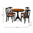Pemberly Row 5-Piece Dining Table Set with Faux Leather Chairs in Cherry