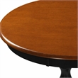 Pemberly Row 5-Piece Dining Table Set with Faux Leather Chairs in Cherry