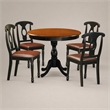 Pemberly Row 5-Piece Dining Table Set with Faux Leather Chairs in Cherry
