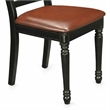 Pemberly Row 5-Piece Dining Table Set with Faux Leather Chairs in Cherry