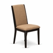 Pemberly Row 3-Piece Dining Table Set with Linen Fabric Chairs in Cherry