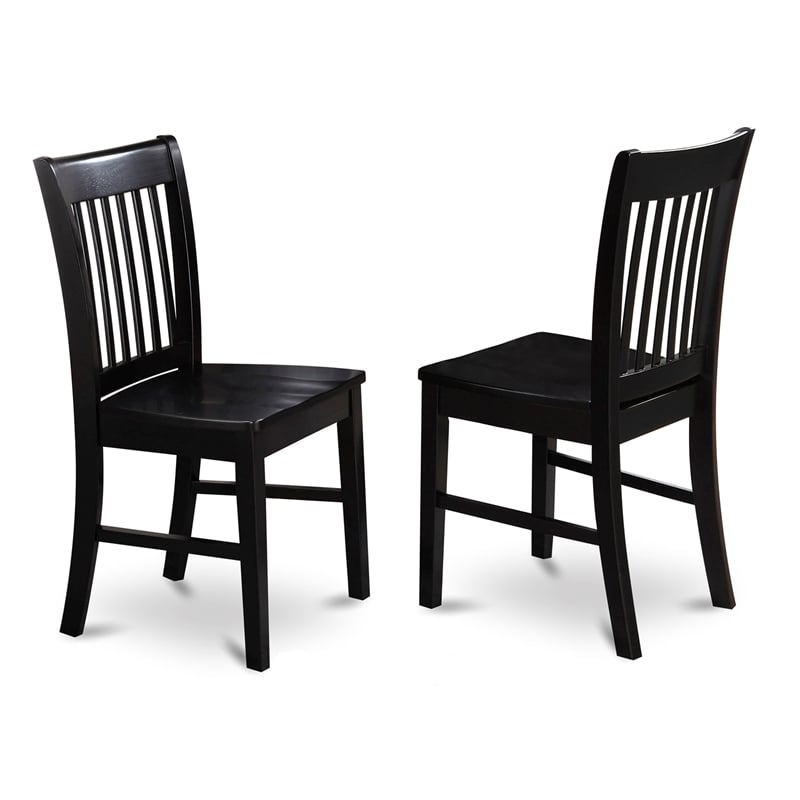 Pemberly Row Dining Table and 4 Wooden Chairs with Cherry Round Top