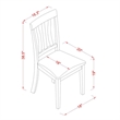 Pemberly Row Round Cherry Dining Table & 2 Linen Fabric Chairs