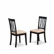 Pemberly Row 5-Piece Dining Set with Linen Fabric Chairs and Black Finish