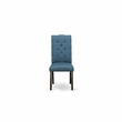 Pemberly Row 5-Piece Wood Dining Set with Cherry Tabletop & Blue Chairs