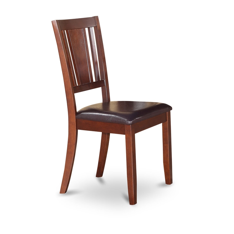 Pemberly Row 3-Piece Mahogany Dining Set with Faux Leather Chairs
