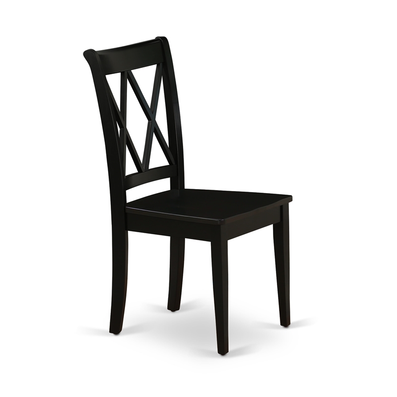 Pemberly Row 5-Piece Round Dining Table Set with Chairs in Black Finish