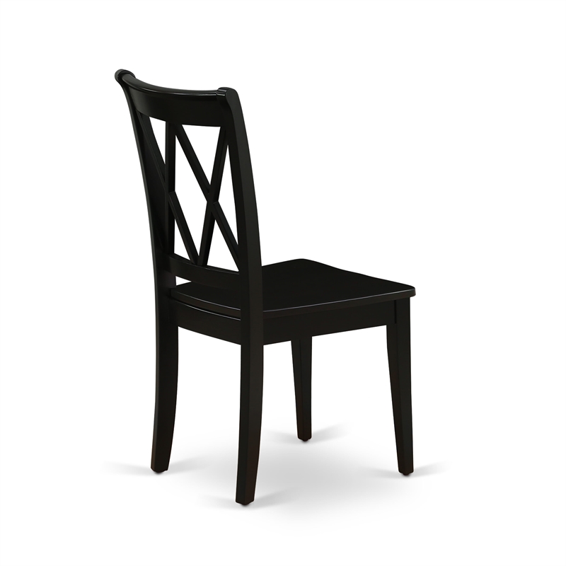 Pemberly Row 5-Piece Round Dining Table Set with Chairs in Black Finish