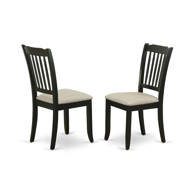 Pemberly Row 5-Piece Round Table and Linen Fabric Chair Dining Set