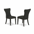 Pemberly Row 3-Piece Dining Table Set with Linen Fabric Chairs in Black