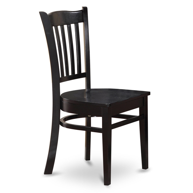 Pemberly Row 3-Piece Dining Table Set with Wooden Chairs in Black