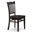 Pemberly Row 3-Piece Dining Table Set with Wooden Chairs in Black