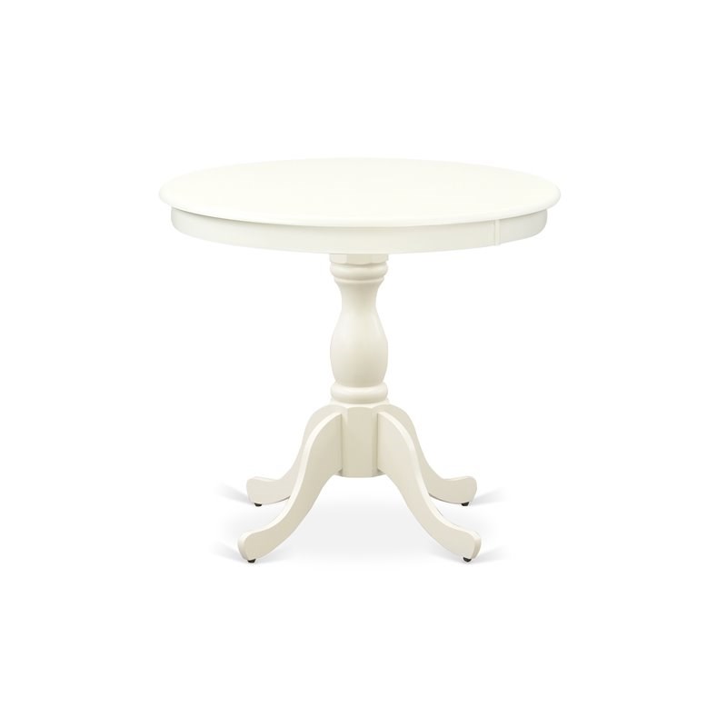 Pemberly Row 3-Piece Wood Dining Set in Linen White Finish