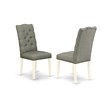 Pemberly Row 3-Piece Wood Dining Set in Linen White Finish