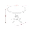 Pemberly Row 3-Piece Wood Dining Set in Linen White Finish