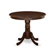 Pemberly Row 3-Piece Wooden Dining Set with Round Table in Mahogany