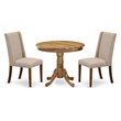 Pemberly Row 3-Piece Wood Dining Room Set in Natural Finish
