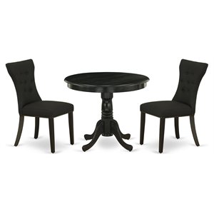 Pemberly Row 3-Piece Wood Kitchen Set in Wire Brush Black