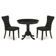 Pemberly Row 3-Piece Wood Kitchen Set in Wire Brush Black