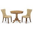 Pemberly Row 3-Piece Wood Dining Table Set in Natural Finish