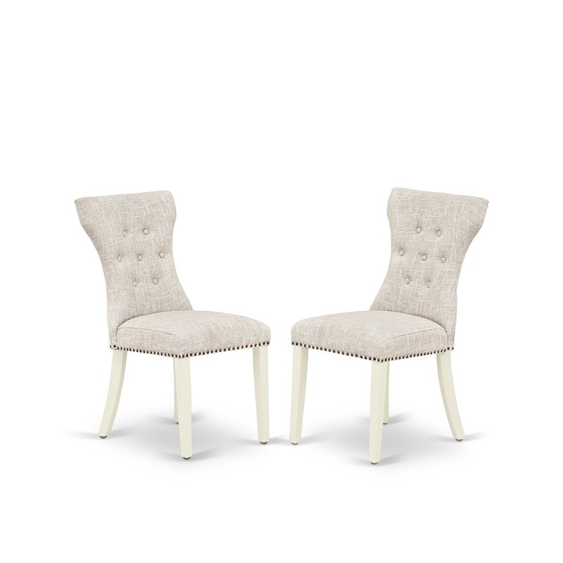 Pemberly Row 3-Piece Dining Set in Linen White/Doeskin