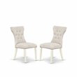 Pemberly Row 3-Piece Dining Set in Linen White/Doeskin