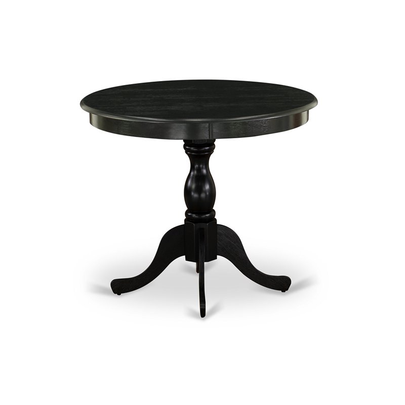 Pemberly Row 5-Piece Acacia Dining Set in Gotham Gray and Black Finish