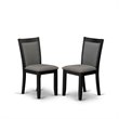 Pemberly Row 5-Piece Acacia Dining Set in Gotham Gray and Black Finish