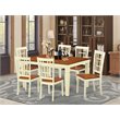 Pemberly Row 7-Piece Wood Dining Table Set in Buttermilk & Cherry Finish