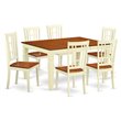 Pemberly Row 7-Piece Wood Dining Table Set in Buttermilk & Cherry Finish