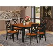 Pemberly Row 7-Piece Wood Kitchen Dining Set in Black and Cherry