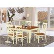 Pemberly Row 7-Piece Wood Kitchen Table Set in Buttermilk and Cherry Finish
